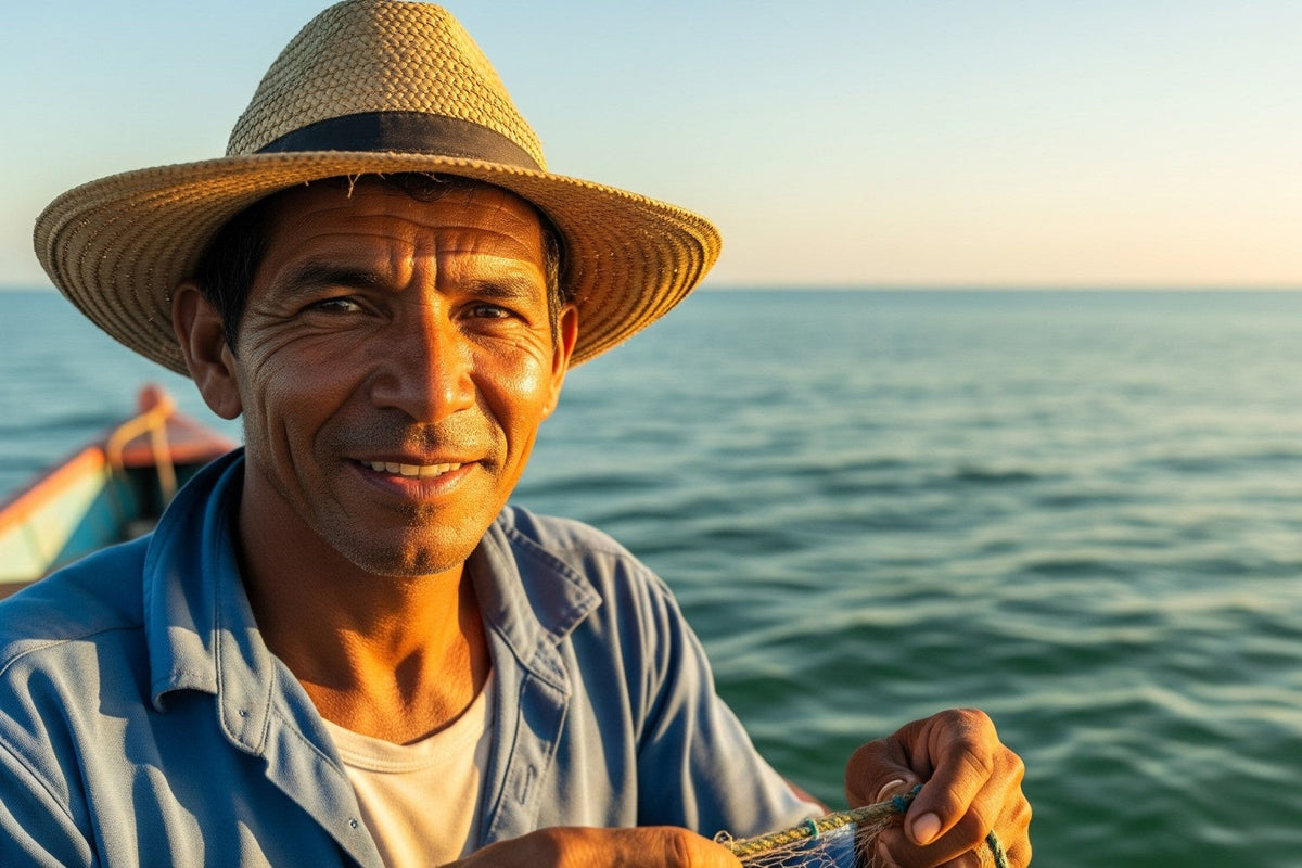 Pescador artesanal falconiano en priemr plano
