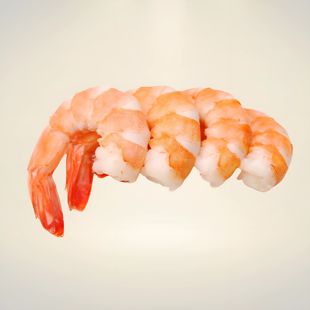 Camarones gourmet precocidos listos para ensaladas y platos fríos